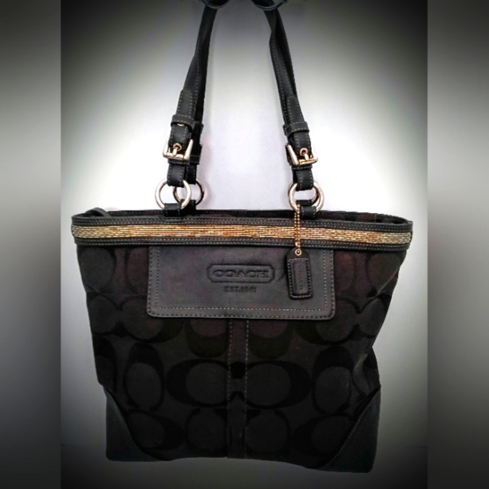 Coach Black Purse with Shoulder Straps